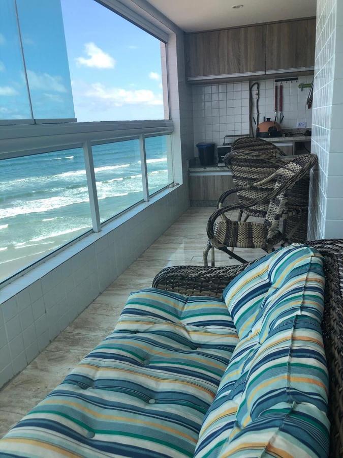 Mongagua Com Vista Para O Mar Pe Na Areia ภายนอก รูปภาพ